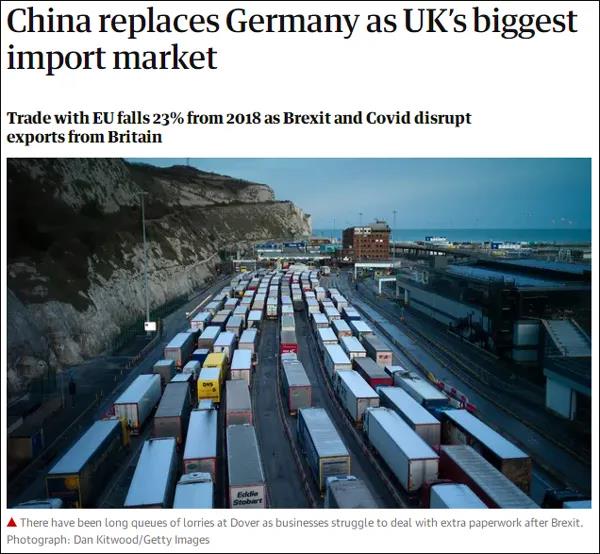 首次超過(guò)德國(guó)，一季度中國(guó)成英國(guó)最大進(jìn)口來(lái)源國(guó)