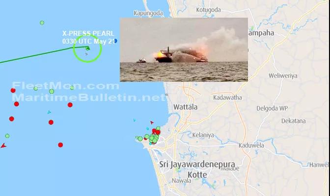 突發(fā)！一艘載有1486個集裝箱的貨船著火！船上載有危險品