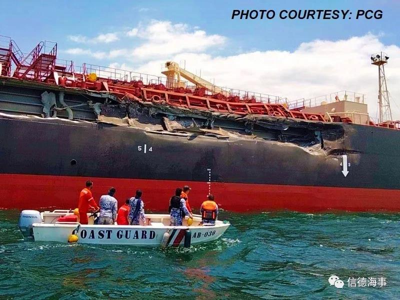 慘烈碰撞！2月份才下水的新船被撞出15-20米大口子