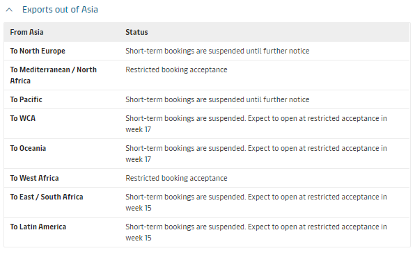 取消訂艙！運力直線下降！爆艙持續(xù)4月底，運價將大幅上漲！  