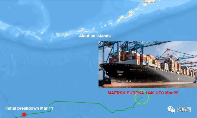 馬士基一艘箱船突發(fā)機械故障，船期延誤！曾掛靠國內(nèi)寧波/上海等多個港口