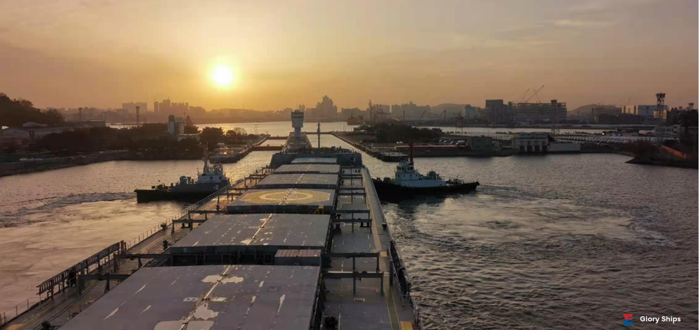 壯觀！該航運公司3艘船同框、同港、同碼頭卸糧作業(yè)??！  