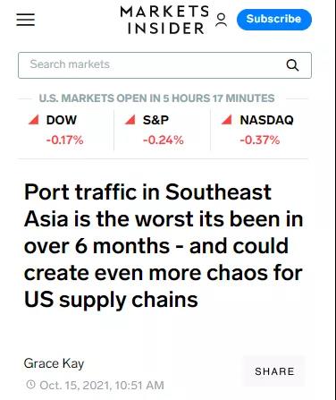 運費下降發(fā)貨忙？海外主要大港爆堵中，買家焦急苦等卸貨！