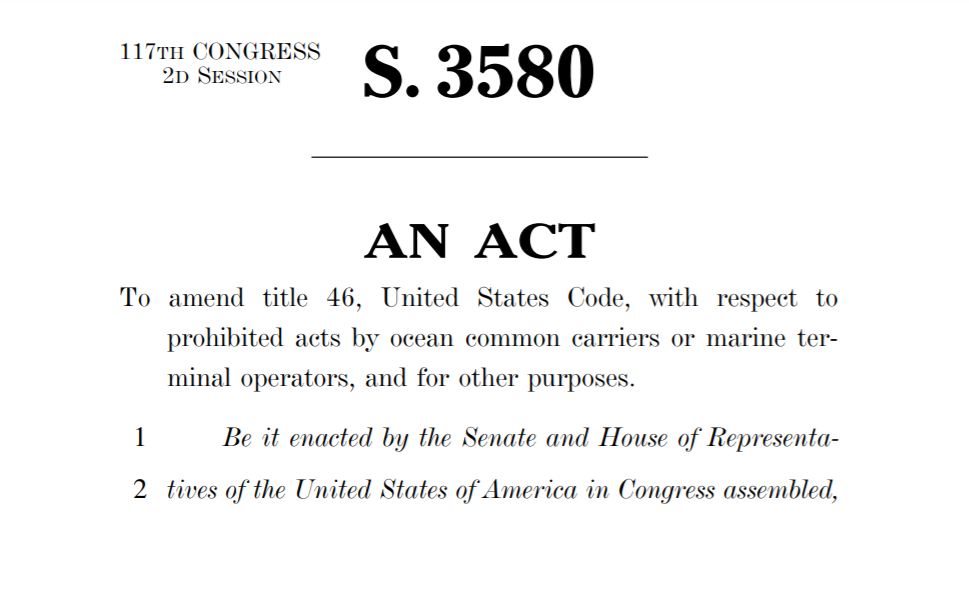 美國會通過的《海運改革法案》，真能直接打擊集裝箱運費嗎？