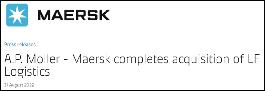 價(jià)值36億美元！馬士基完成對(duì)利豐物流的收購(gòu)