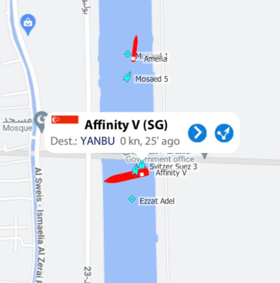 蘇伊士運河又堵了，這次是艘油輪！