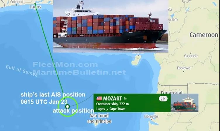 事故丨15人被綁架！又有集裝箱船遭海盜襲擊；一集裝箱船與駁船相撞