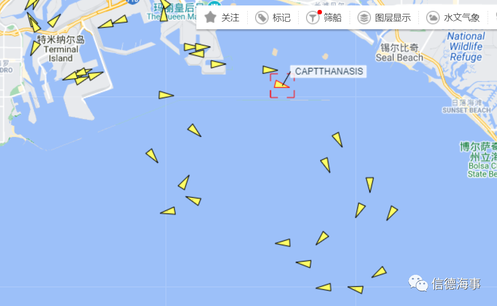 擁堵愈發(fā)嚴(yán)重！23艘集裝箱船在加州錨地壓港待泊